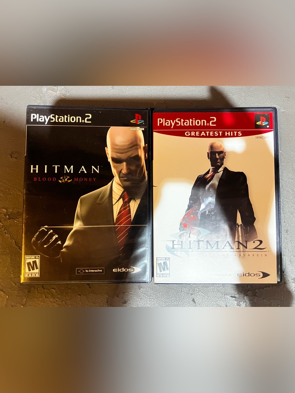 Sony PlayStation 2 Hitman Duo - Black & White Covers with Red Accents
